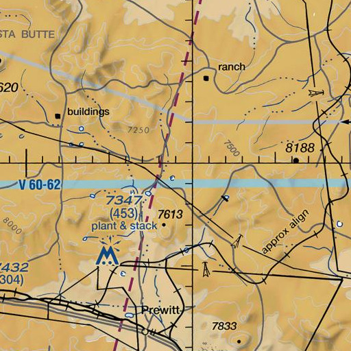 FAA VFR chart of Moe Mine, NM