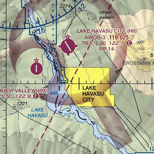 FAA VFR chart of Avalon Drain, AZ