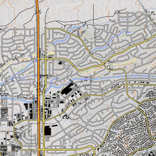OpenTopoMap map of Avalon Drain, AZ