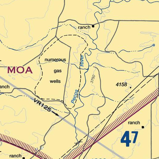FAA VFR chart of River Windmill, NM