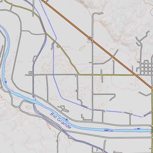 OpenTopoMap map of Salem School, NM