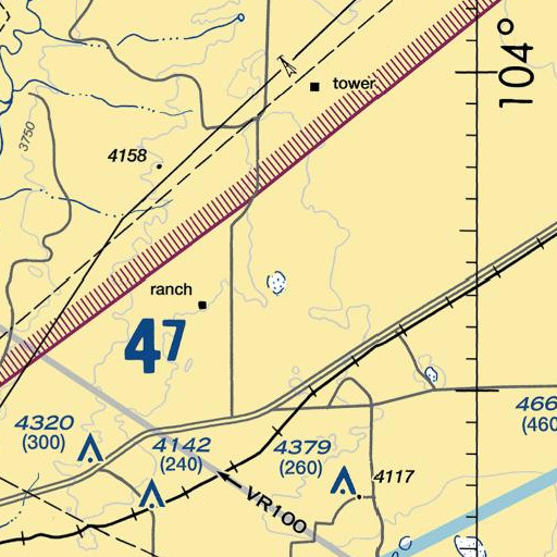 FAA VFR chart of Samples Lake, NM