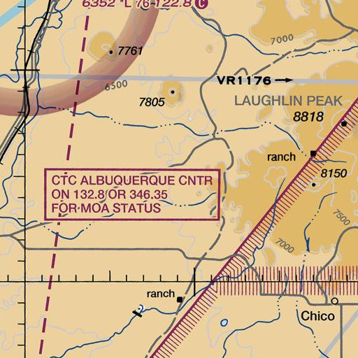 FAA VFR chart of Shoemaker Hill, NM