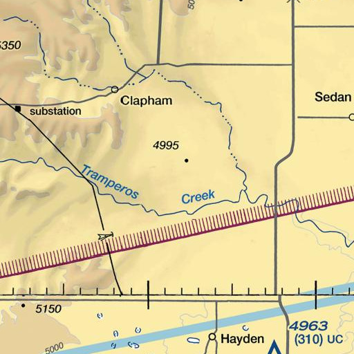 FAA VFR chart of Skull Mesa, NM