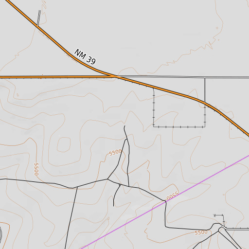 OpenTopoMap map of Steinbaugh Windmill, NM