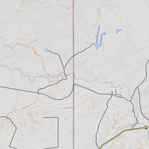 OpenTopoMap map of Twentytwo Draw, NM