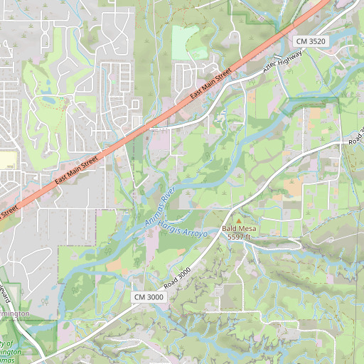 OpenStreetMap map of Wyper Arroyo, NM