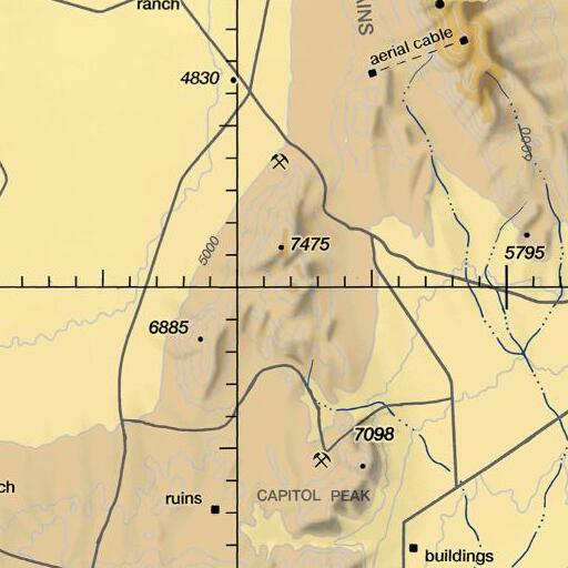 FAA VFR chart of Mockingbird Mountains, NM