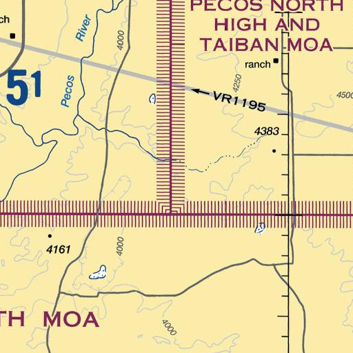 FAA VFR chart of Dipping Vat Hill, NM
