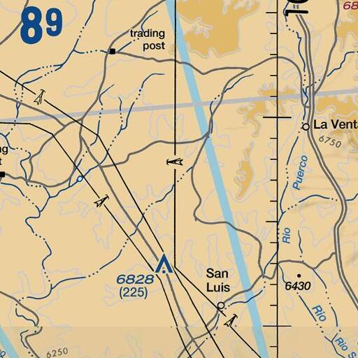 FAA VFR chart of Cañada Candelaria, NM