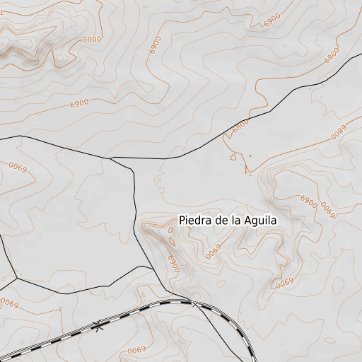 OpenTopoMap map of Cañada Marcelina, NM