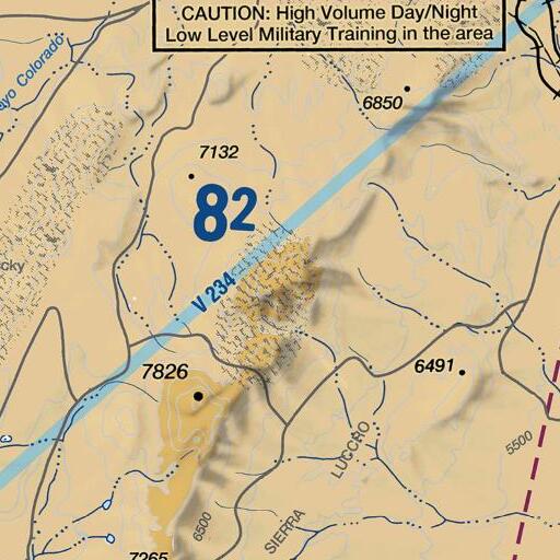FAA VFR chart of Mesa Gallina, NM