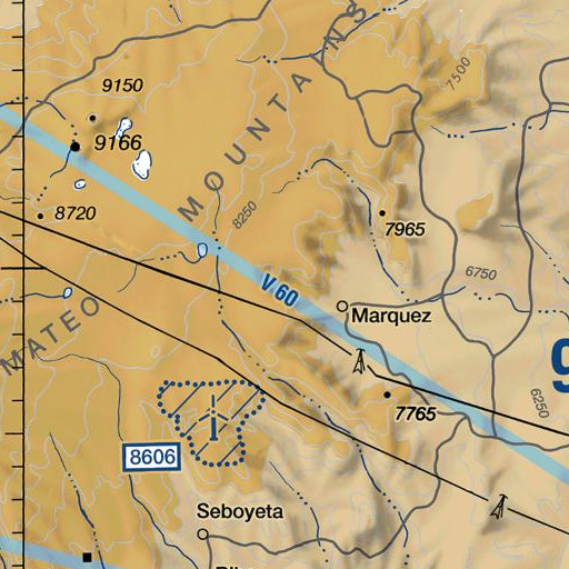 FAA VFR chart of Ojo Marquez, NM