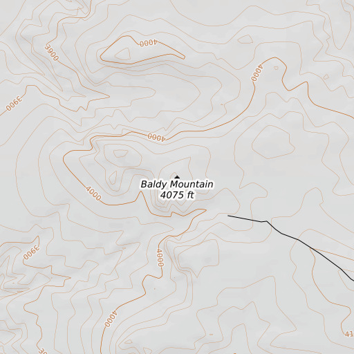 OpenTopoMap map of Baldy Mountain, NM