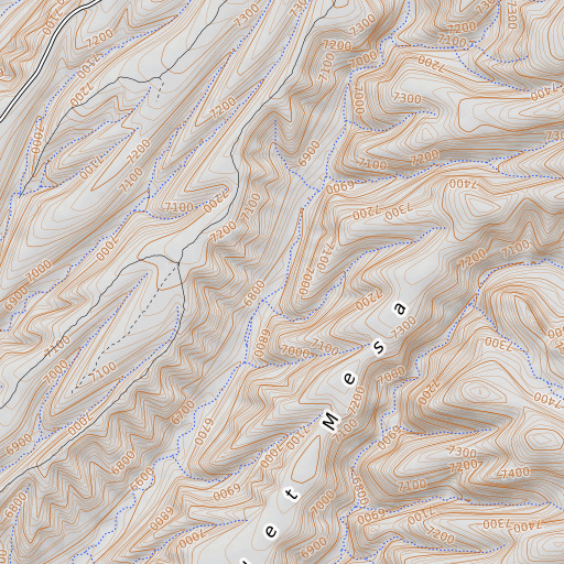 OpenTopoMap map of Upper Well, NM