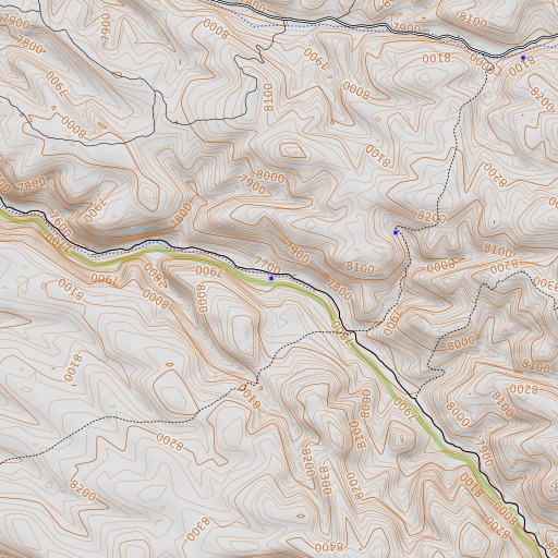 OpenTopoMap map of Adler Spring, NM