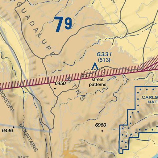 FAA VFR chart of Knee Deep, NM