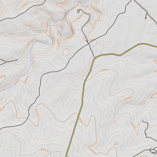 OpenTopoMap map of Knee Deep, NM
