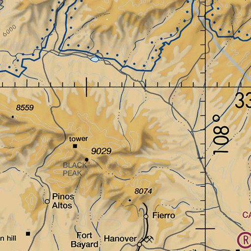 FAA VFR chart of Corner Spring, NM