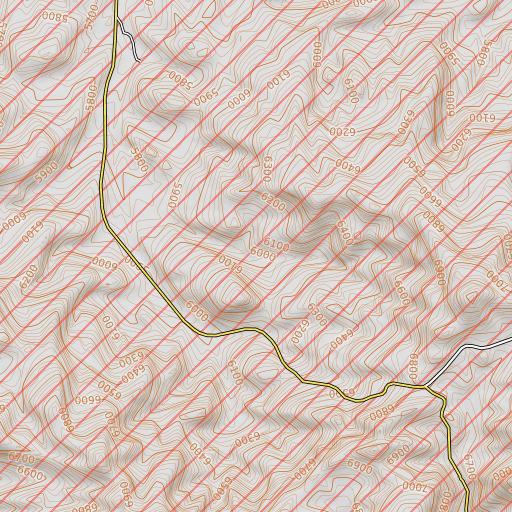 OpenTopoMap map of Brady Spring, NM
