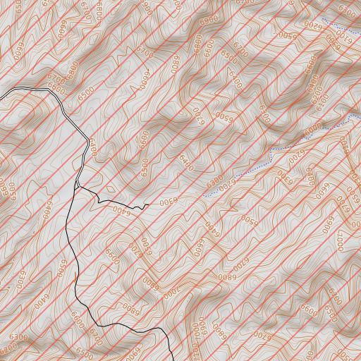 OpenTopoMap map of Upper Rosebud Spring, NM
