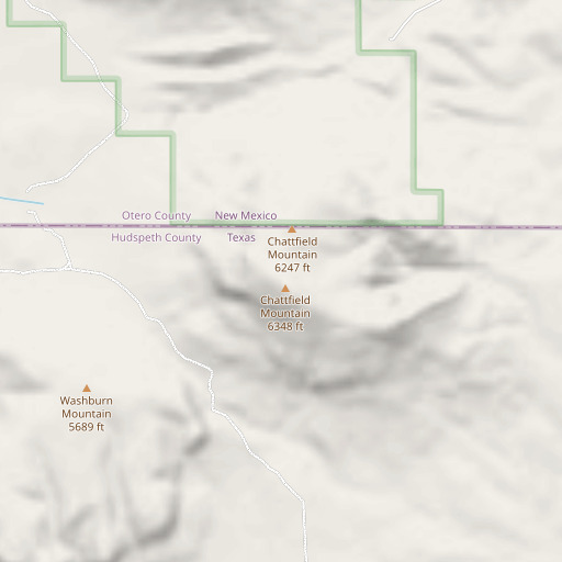 OpenStreetMap map of Chattfield Mountain, NM