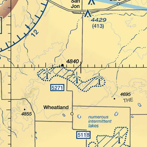 FAA VFR chart of San Jon Hill, NM
