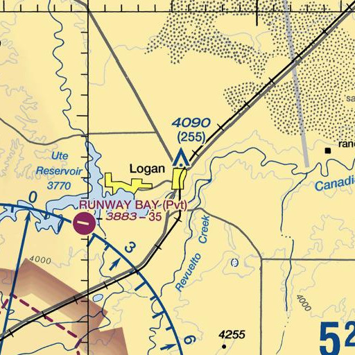 FAA VFR chart of Logan Elementary School, NM