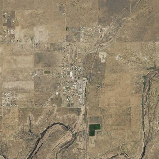 Aerial imagery of Logan Elementary School, NM