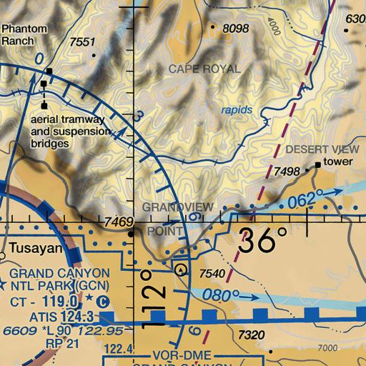 FAA VFR chart of Ayer Point, AZ