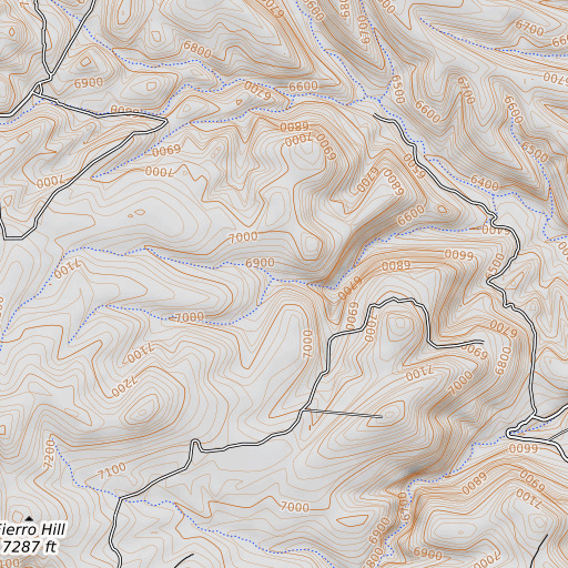 OpenTopoMap map of Milkranch Spring, NM