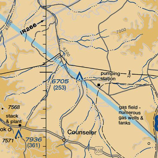FAA VFR chart of Cañada Larga, NM