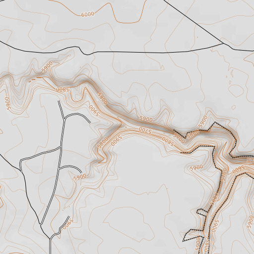 OpenTopoMap map of Cañon Monnet, NM