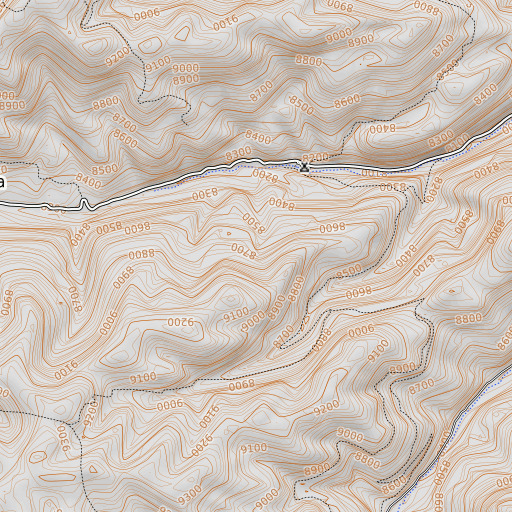OpenTopoMap map of Charles Spring, NM