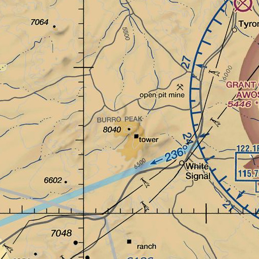 FAA VFR chart of Ferguson Mountain, NM