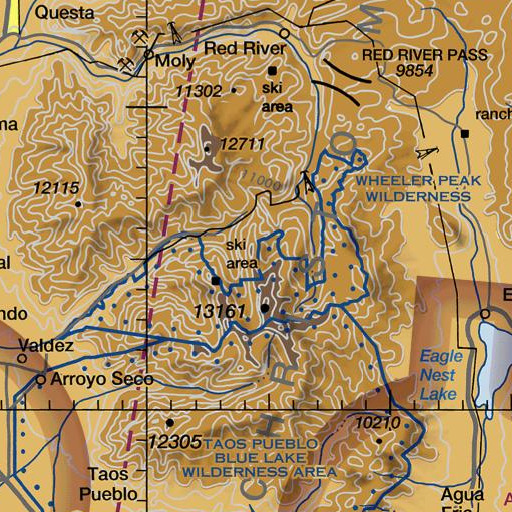 FAA VFR chart of Fraser Mountain, NM