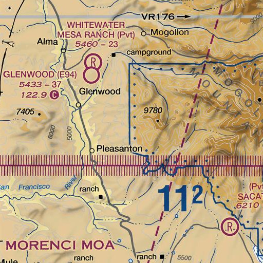 FAA VFR chart of Gold Hill, NM