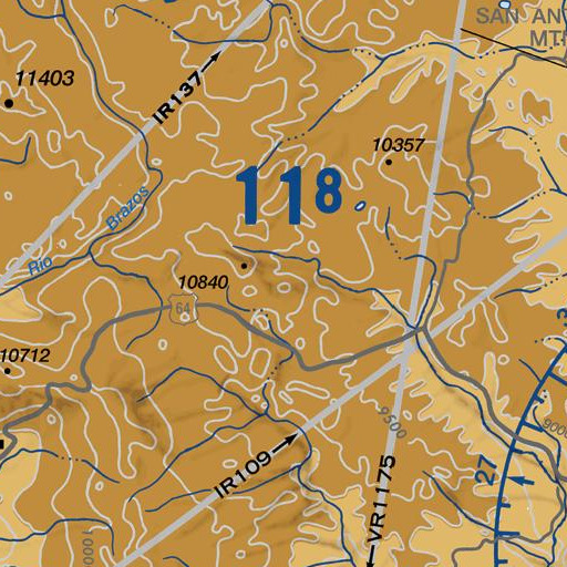 FAA VFR chart of Jawbone Mountain, NM