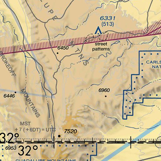 FAA VFR chart of Klondike Gap, NM