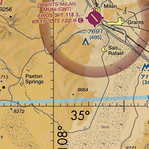 FAA VFR chart of Pink Rose Spring, NM
