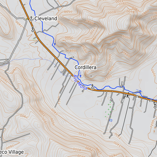 OpenTopoMap map of Rio la Casa, NM