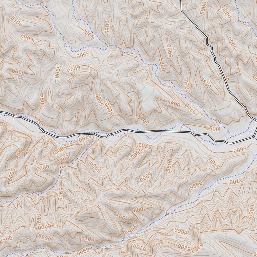 OpenTopoMap map of Rouse Well, NM