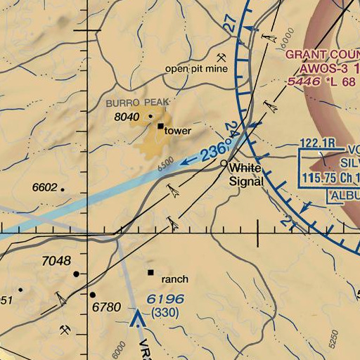FAA VFR chart of Russel Ranch, NM