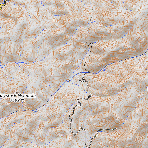 OpenTopoMap map of Rustlers Canyon, NM