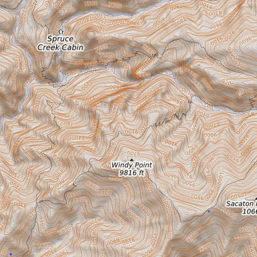 OpenTopoMap map of Silver Drip Trail, NM