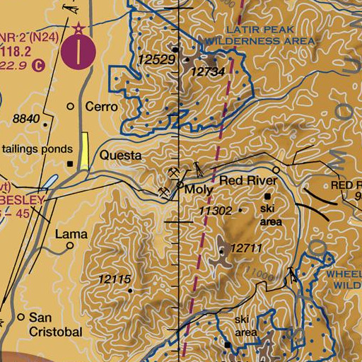 FAA VFR chart of Spring Gulch, NM