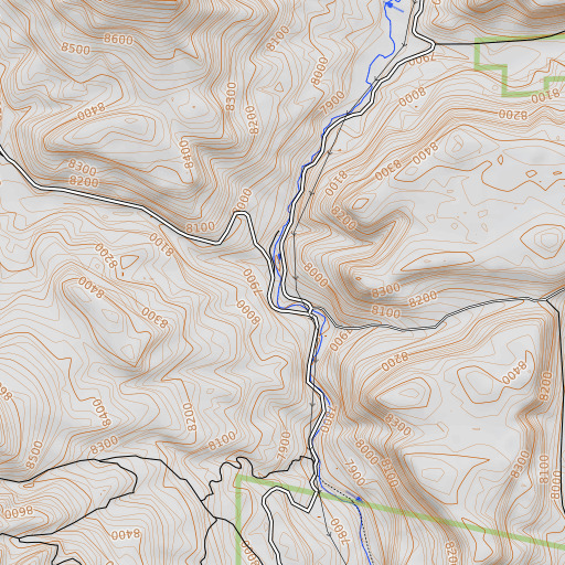 OpenTopoMap map of Trail Creek, NM