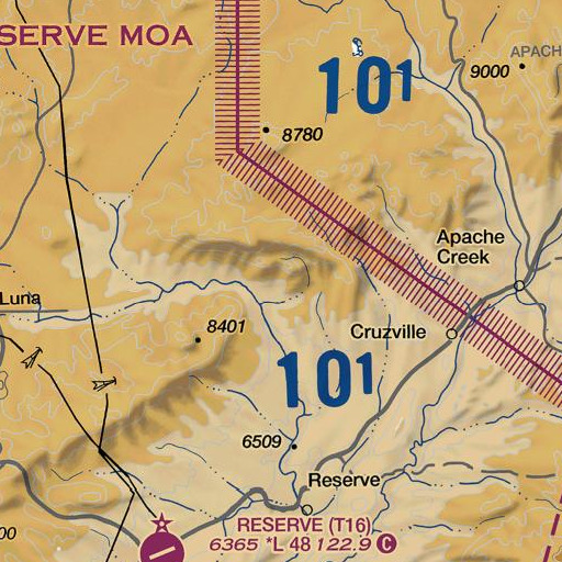 FAA VFR chart of Skunk Spring, NM