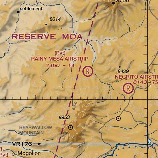 FAA VFR chart of Cicnega Spring, NM