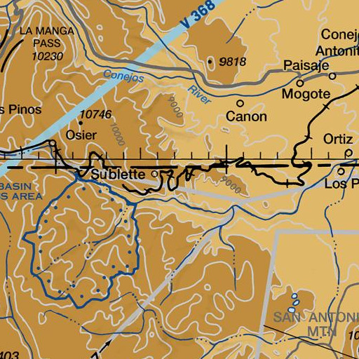FAA VFR chart of Atencio Spring, NM
